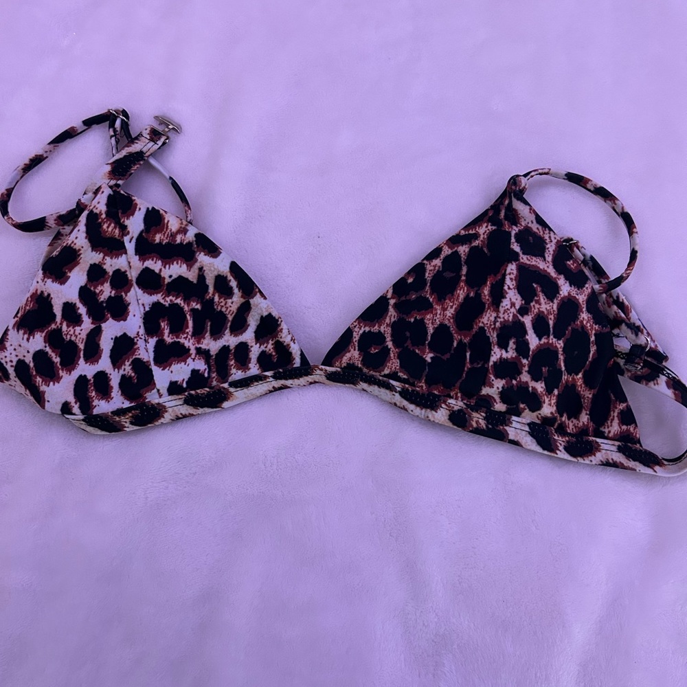 Cheetah print bikini top